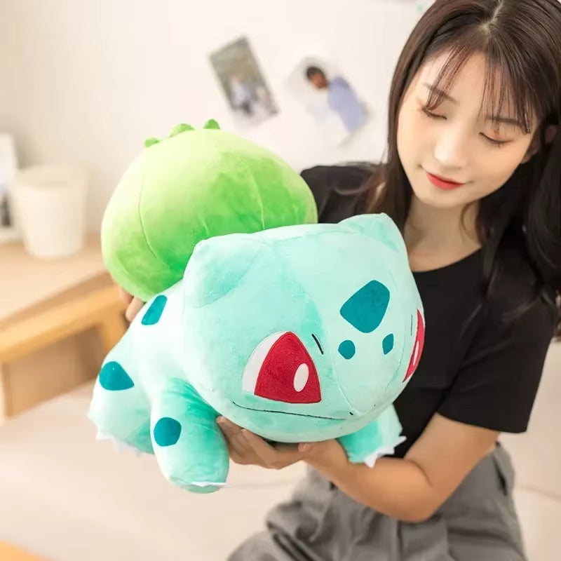 Anime Bulbasaur Stuffed Doll Toy Big Size Elf Pokemon Plush Kawaii Pikachu Doll Pillow Gifts for Children Christmas Baby Gift