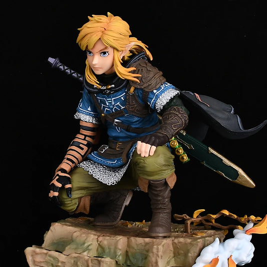 38CM the Legend of Zelda Figure Link Figures Statue Anime Periphery Model Dolls Desk Decoration Kids Toy New Year Gifts