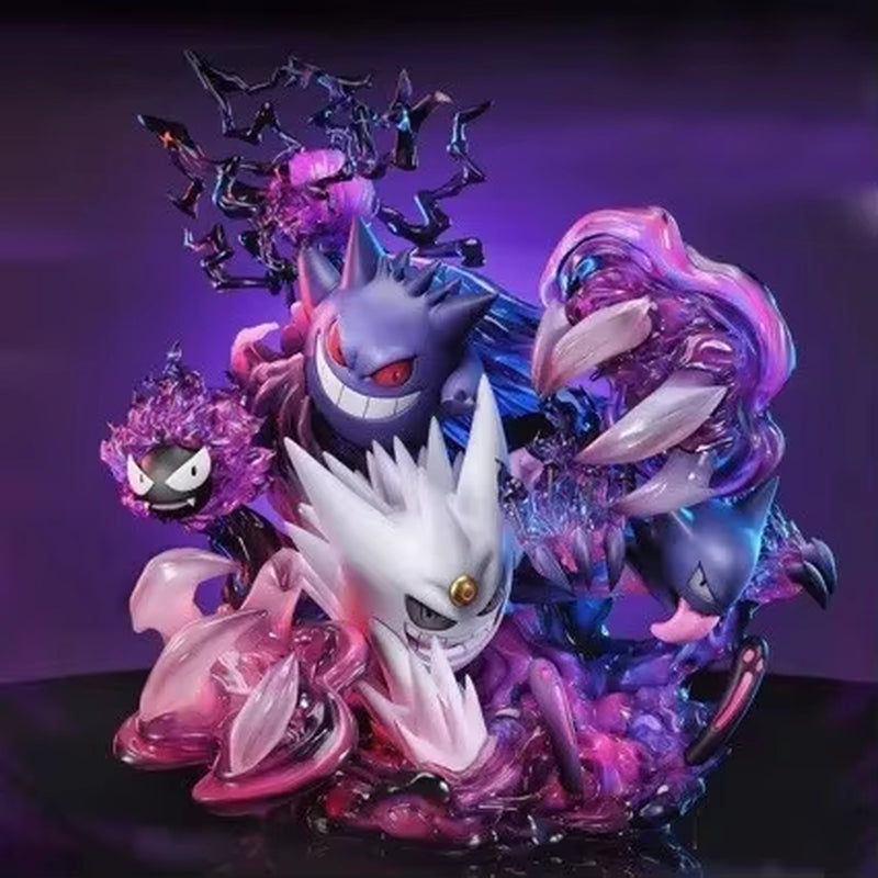 New 29Cm Pokémon Gengar Anime Figure Model Fantasy House Evolutionary Group Version Desktop Decoration Collection Gift Toys Kids