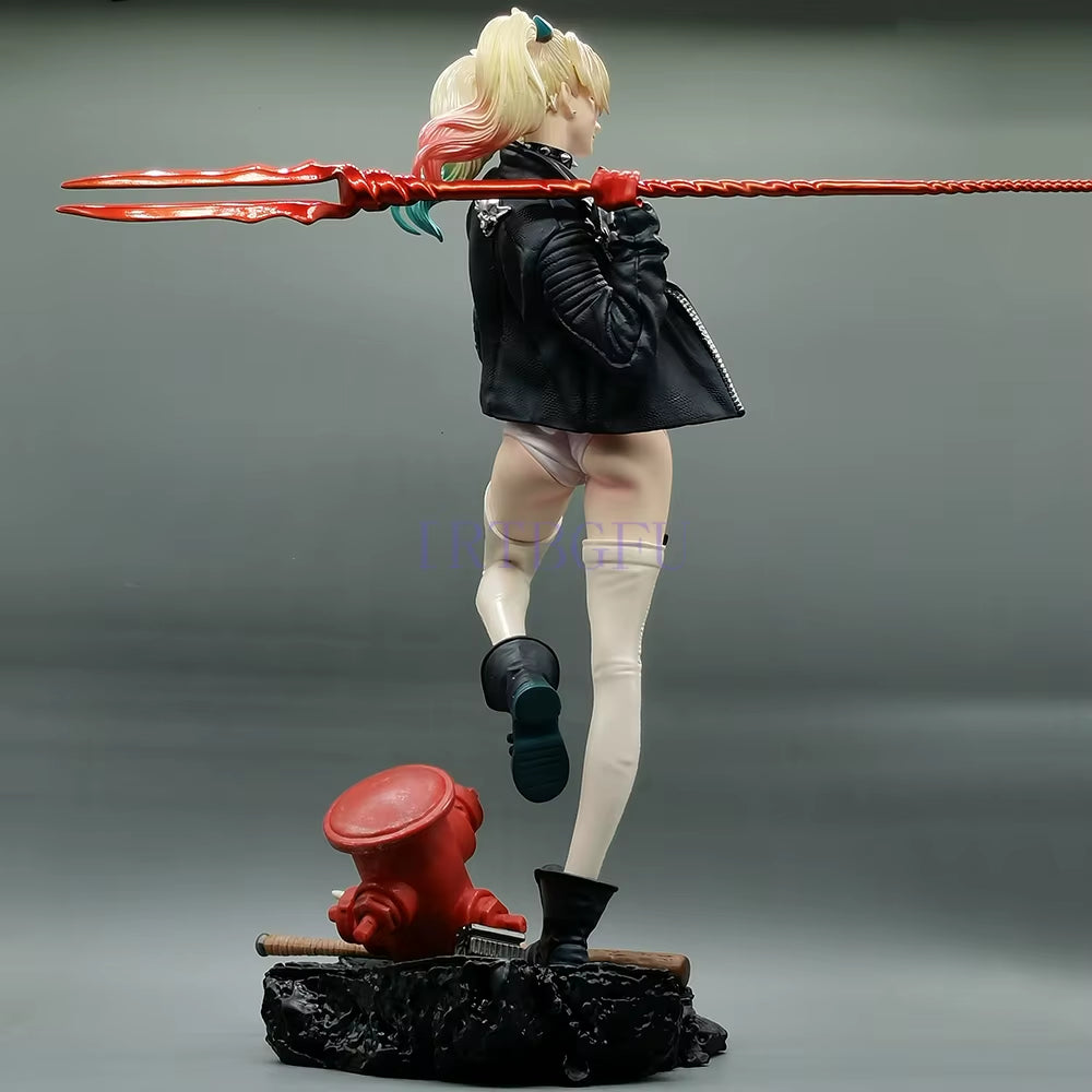 33Cm FANART GK Harley Quin Girls Toys Chinese Anime Figure PVC Game Action Figure Toy Game Collectible Model Doll
