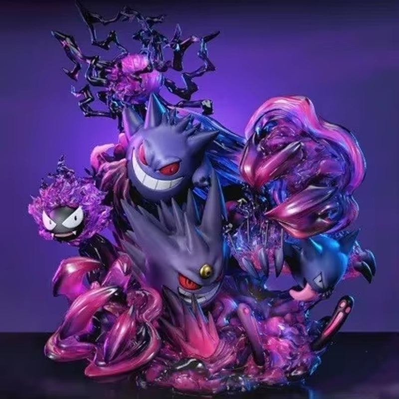 New 29Cm Pokémon Gengar Anime Figure Model Fantasy House Evolutionary Group Version Desktop Decoration Collection Gift Toys Kids