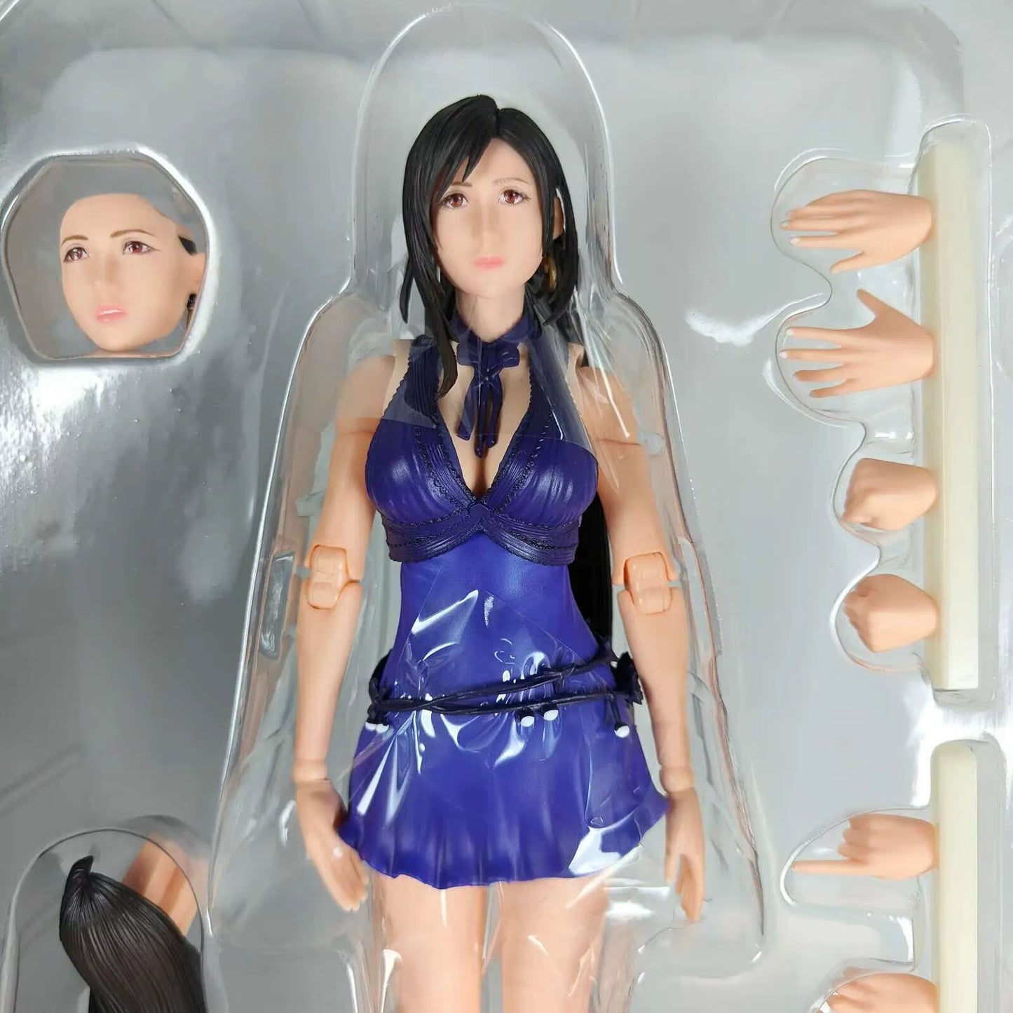 Kai PLAY ARTS Final Fantasy VII Remake Tifa Lockhart Purple Dress PVC Action Figure Toy Model Cool Doll for Friends Desk Decor