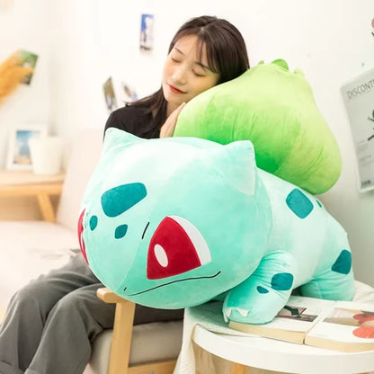 Anime Bulbasaur Stuffed Doll Toy Big Size Elf Pokemon Plush Kawaii Pikachu Doll Pillow Gifts for Children Christmas Baby Gift