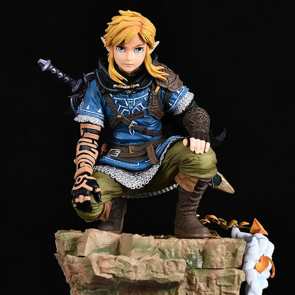 38CM the Legend of Zelda Figure Link Figures Statue Anime Periphery Model Dolls Desk Decoration Kids Toy New Year Gifts