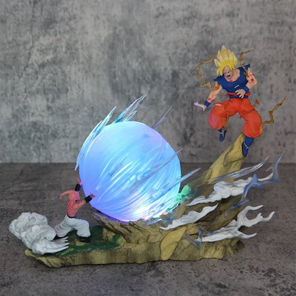 21Cm/8.2Inch Dragon Ball Z Doll Vs Goku Super Saiyan Spirit Bomb PVC Action Figure Collection Decoration Ornaments Toys Gift