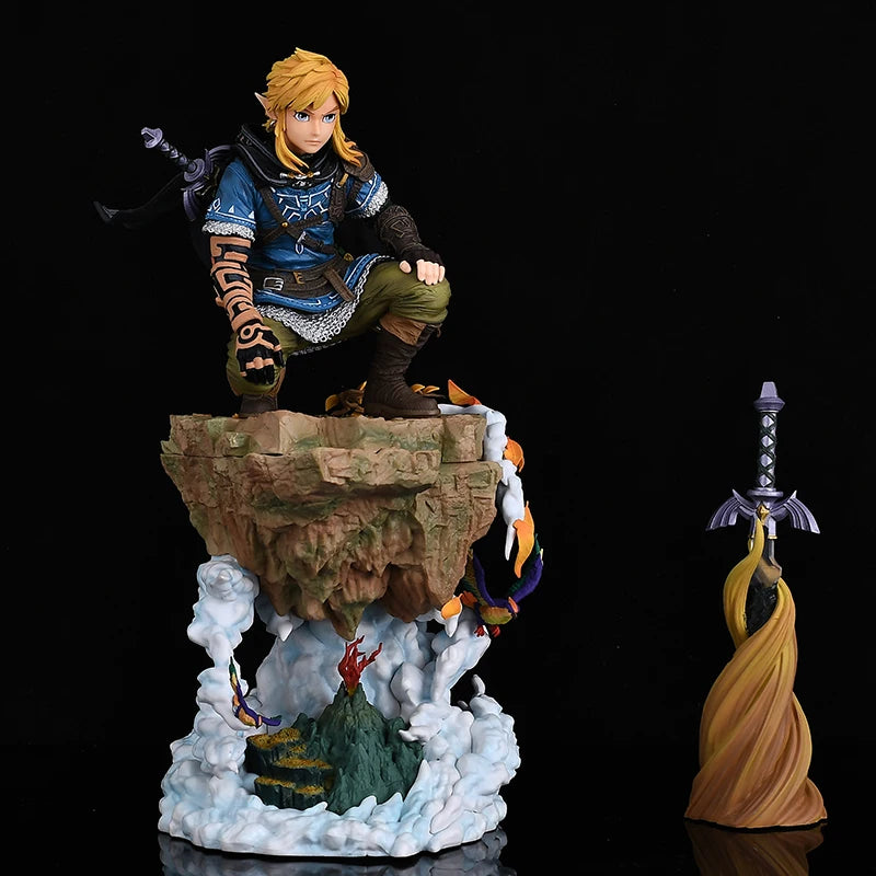 38CM the Legend of Zelda Figure Link Figures Statue Anime Periphery Model Dolls Desk Decoration Kids Toy New Year Gifts