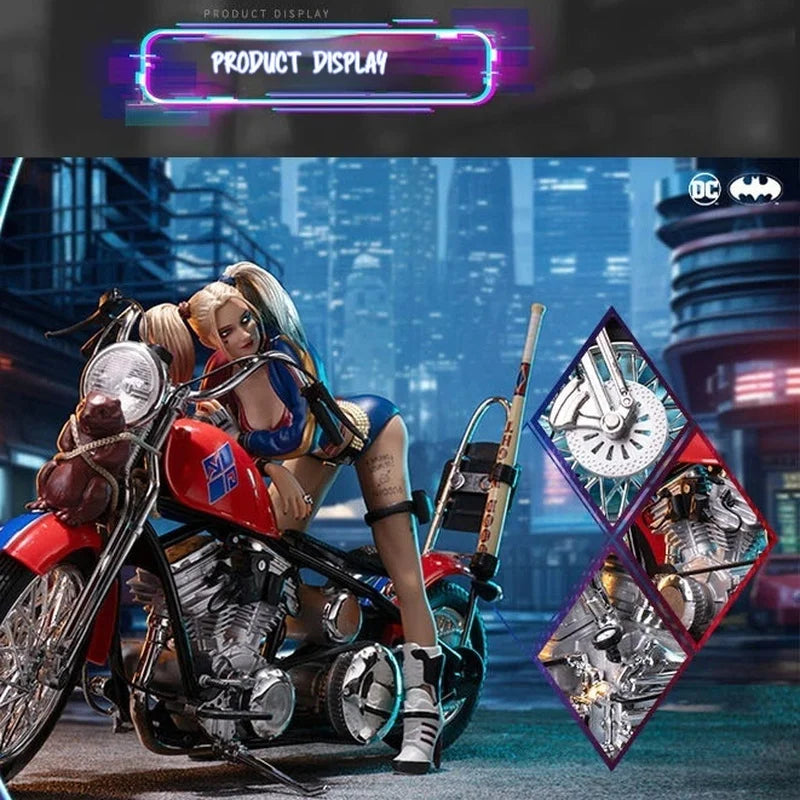 Dc Genuine Principal Gu Suicide Squad Harleen Quinzel Motorcycle Action Figure Model Tabletop Ornaments Collectible Boy Toy Gift