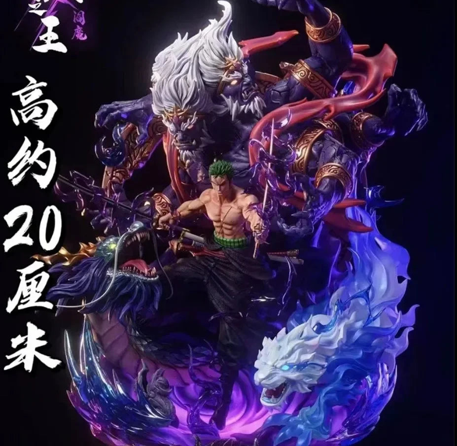 One Piece Anime Figure Lx Sauron Hand-Made King Hell Yan Mo Luo Luo Noah Model Statue Decoration Home Accessories Christmas Gift