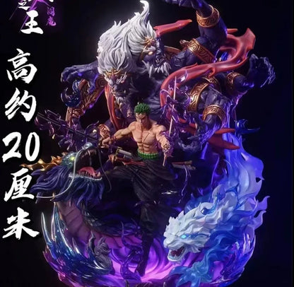 One Piece Anime Figure Lx Sauron Hand-Made King Hell Yan Mo Luo Luo Noah Model Statue Decoration Home Accessories Christmas Gift