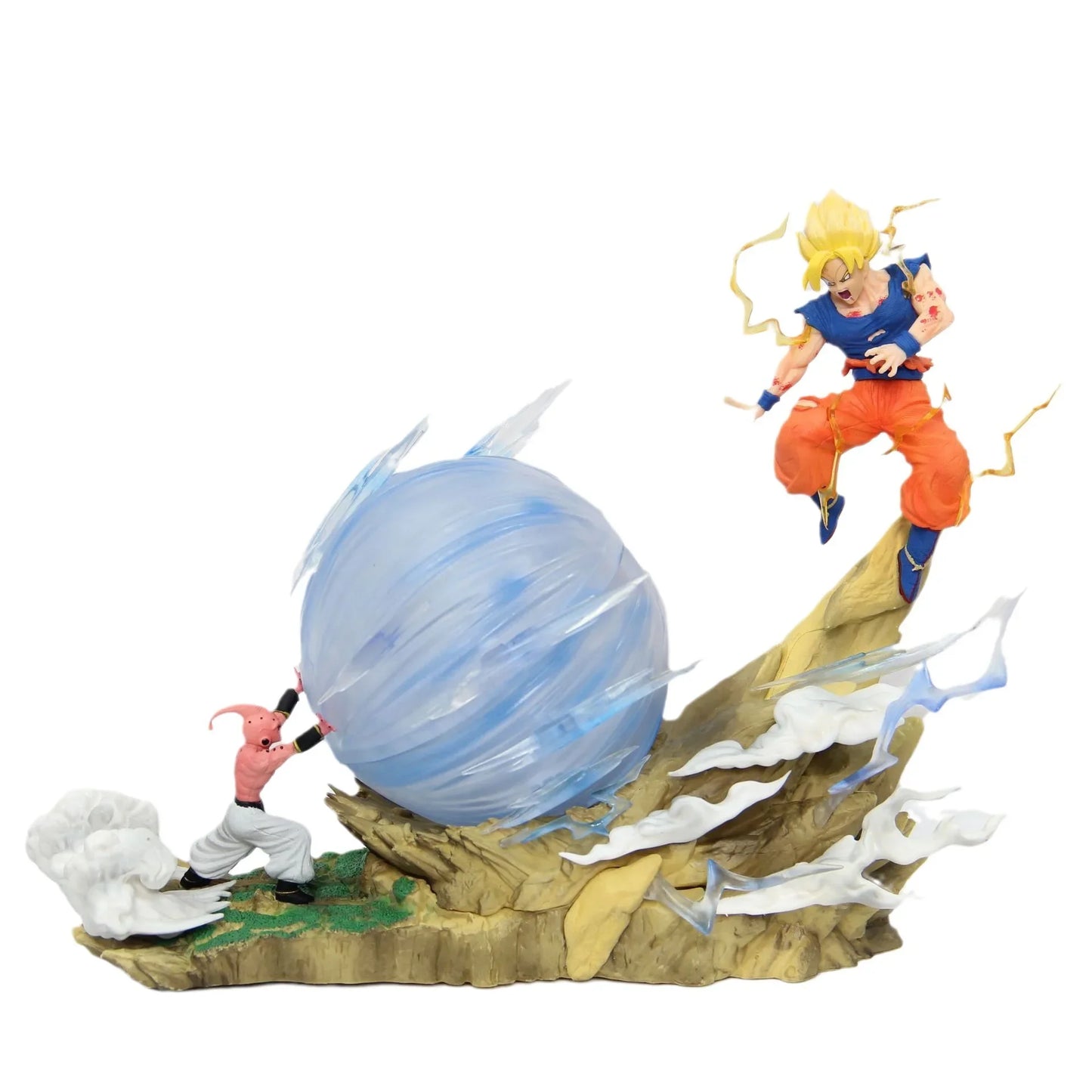 21Cm/8.2Inch Dragon Ball Z Doll Vs Goku Super Saiyan Spirit Bomb PVC Action Figure Collection Decoration Ornaments Toys Gift