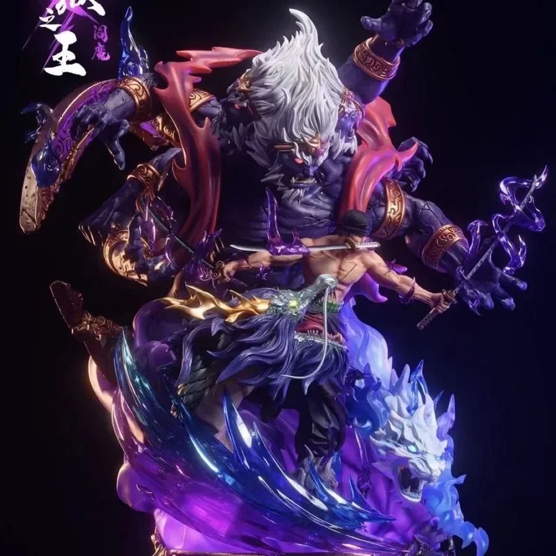One Piece Anime Figure Lx Sauron Hand-Made King Hell Yan Mo Luo Luo Noah Model Statue Decoration Home Accessories Christmas Gift