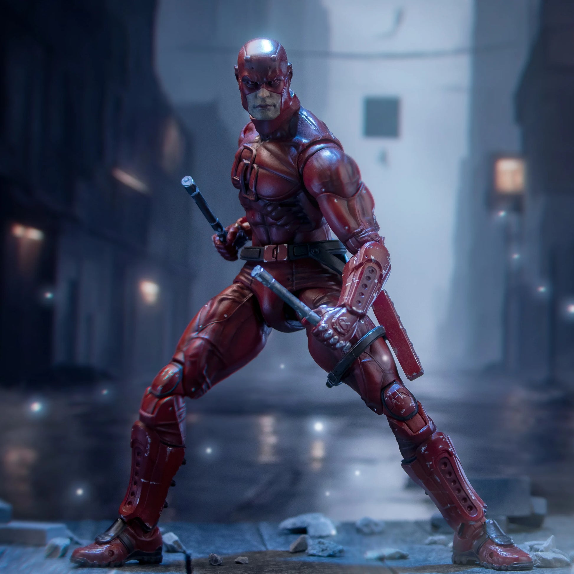 In Stock - Fleftoys Marvel Daredevil Classic Red Shadowland Reborn Black 8" Action Figure Devil Defenders Matt Murdock Legends