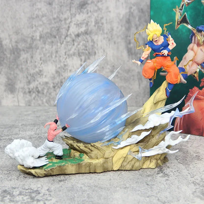21Cm/8.2Inch Dragon Ball Z Doll Vs Goku Super Saiyan Spirit Bomb PVC Action Figure Collection Decoration Ornaments Toys Gift