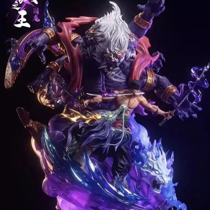 One Piece Anime Figure Lx Sauron Hand-Made King Hell Yan Mo Luo Luo Noah Model Statue Decoration Home Accessories Christmas Gift