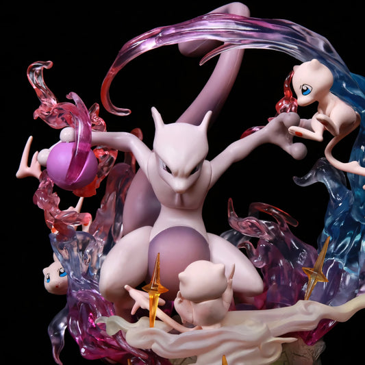 Figurine Pokémon Mewtwo Évolution – 28 cm – Statue PVC